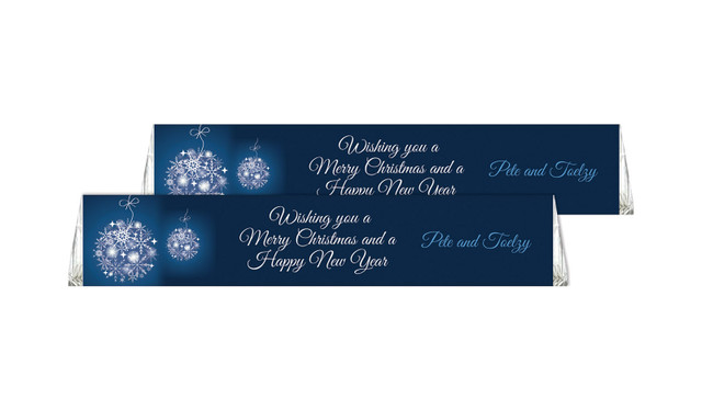 Blue Ornament Personalised Christmas Toblerone Chocolates 50g