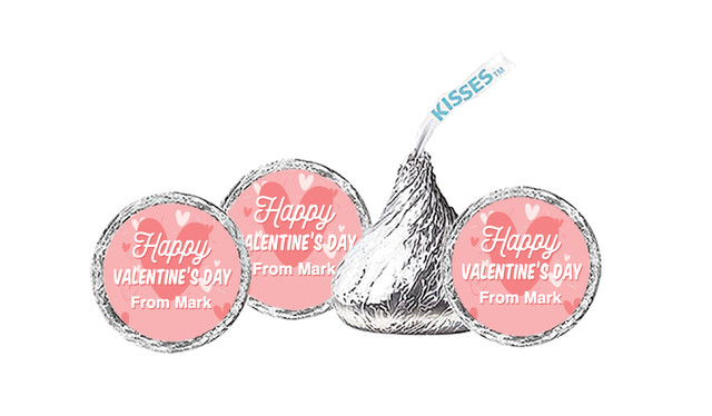 Fun Hearts Personalised Valentine's Day Hershey's Kisses