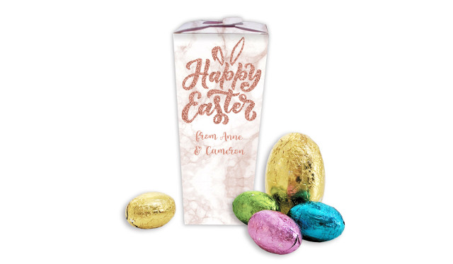 Rose Gold Personalised Easter Egg Chocabox