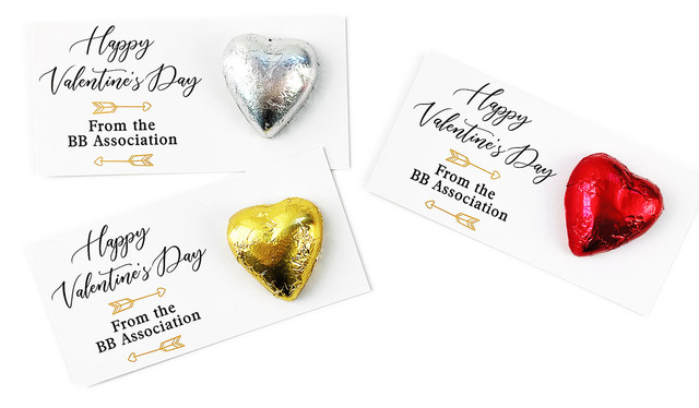 Simple Sentiment Valentine's Day Personalised Chocolate Heart Card