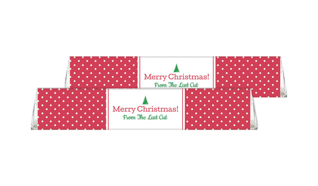 Polkadot In Red Personalised Christmas Toblerone Chocolates 50g