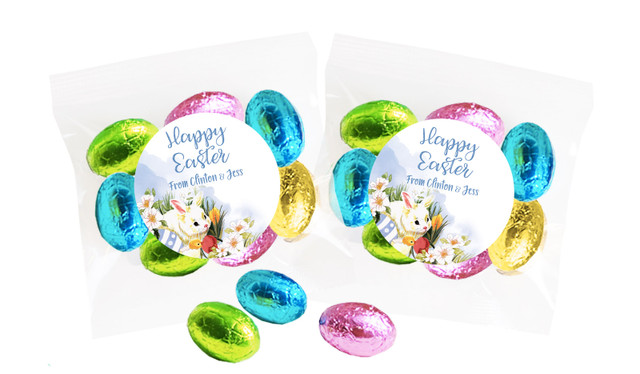 Easter Scene Personalised Bag Of Easter Eggs
