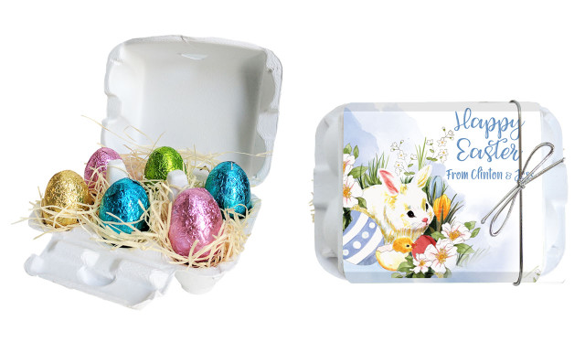 Easter Scene Coordinated Personalised Easter Egg Carton