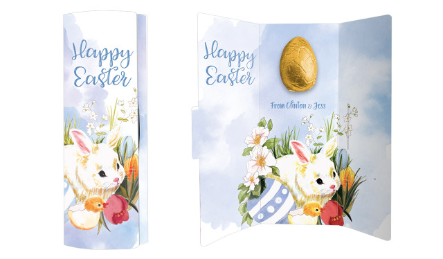 Easter Scene Personalised Easter Chocolate Card