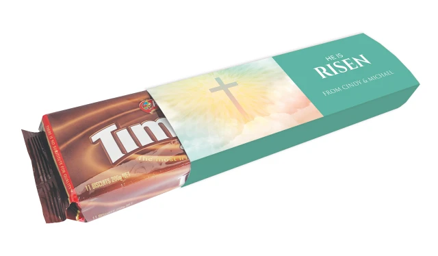 Perspective - Heavenly Cross Personalised Packet Of TimTams TM