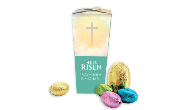 Heavenly Cross Personalised Easter Egg Chocabox