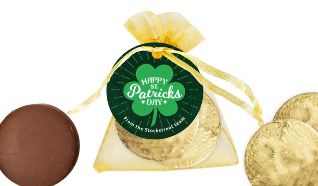 Organza Bag With Gold Chocolate Coins