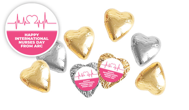 Heart Rate Personalised Foil Chocolate Hearts