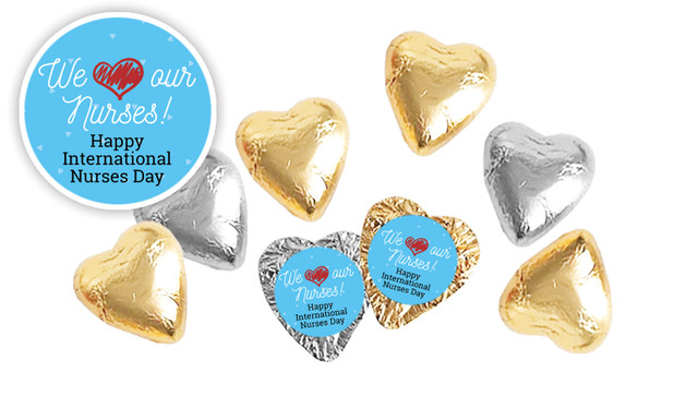 We Love Our Nurses Personalised Foil Chocolate Hearts
