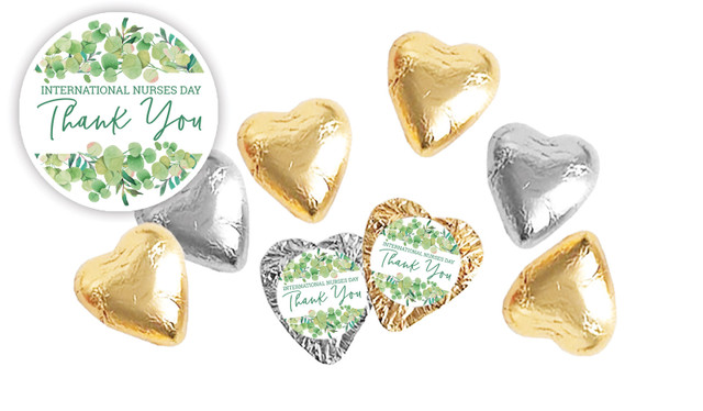Eucalypt Nurses Day Personalised Foil Chocolate Hearts