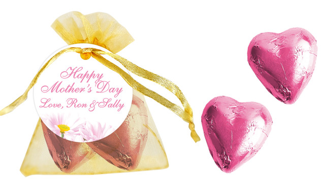 Pink Daisies Mother's Day Organza Bag