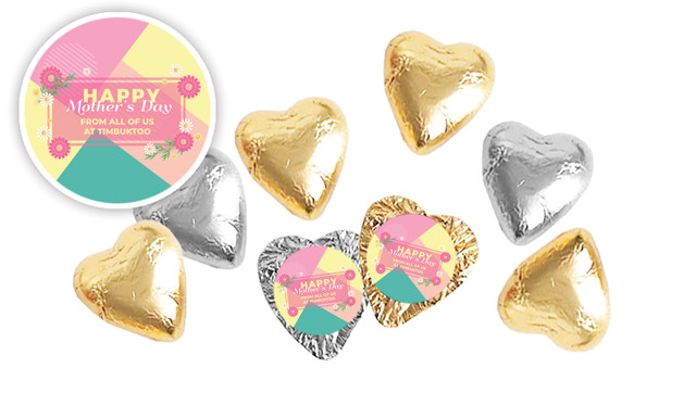 Bold Colours Personalised Foil Chocolate Hearts