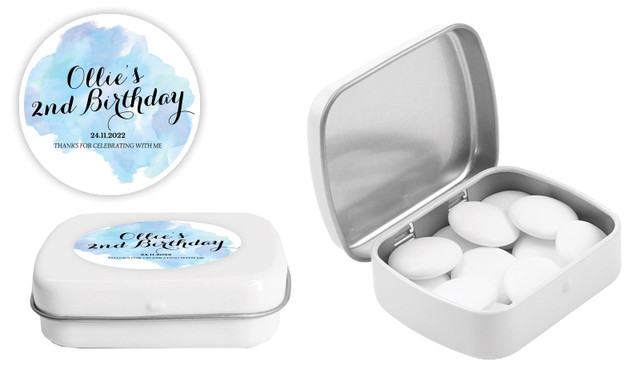 Personalised Mint Tin Birthday Favour (Incl. Mints)