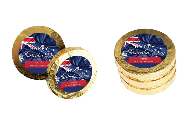 Australian Flag Custom Chocolate Coin