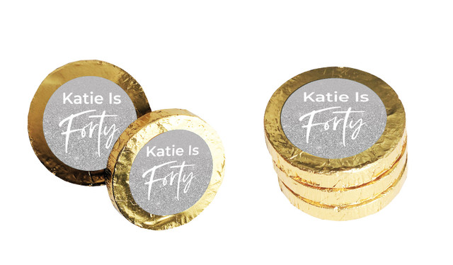 40th Birthday Personalised Chocolate Coin