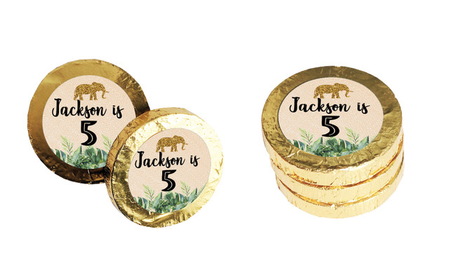 Jungle Gold Personalised Chocolate Coin