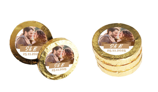 Banner Photo Engagement Chocolate Coin