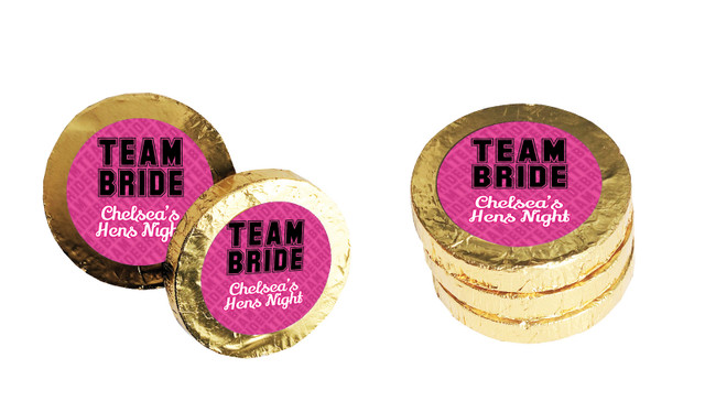 Team Bride Hens Night Chocolate Coin