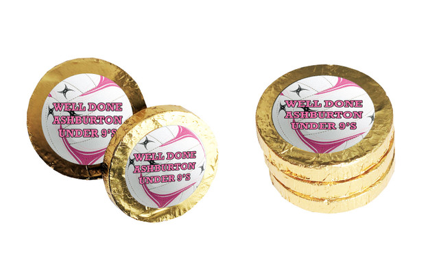 Netball Photo Personalised Chocolate Coin