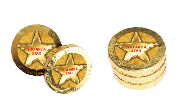 Star Personalised Chocolate Coin