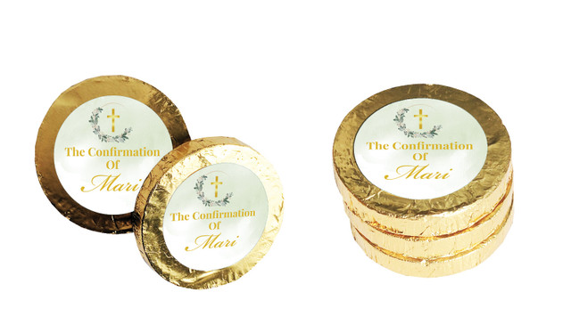 Greenery Hoop Confirmation Chocolate Coins
