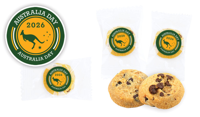 Australia Day Emblem Australia Day Personalised Bite-Size Cookie 5g