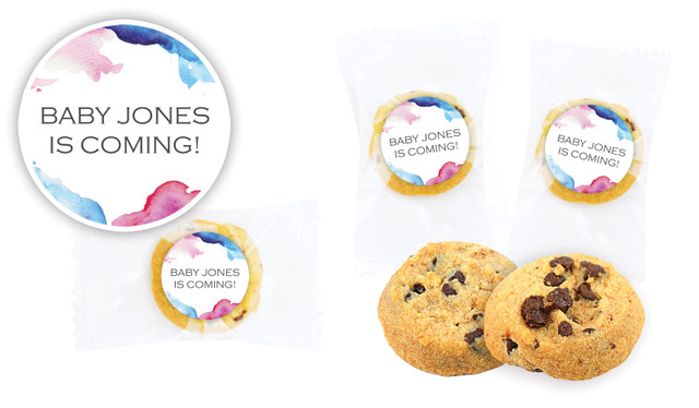 Mixed Watercolour Baby Shower Bite-Size Cookie 5g