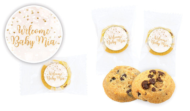 Heart Confetti Birth Announcement Bite-Size Cookie 5g