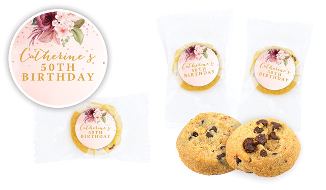 Glitter Balloon Personalised Bite-Size Cookie 5g