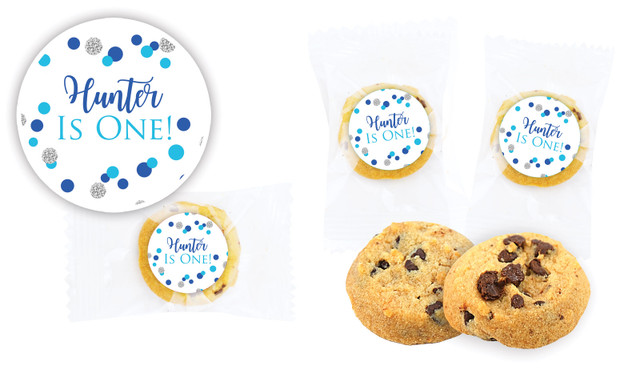 Confetti Blue And Silver Birthday Bite-Size Cookie 5g