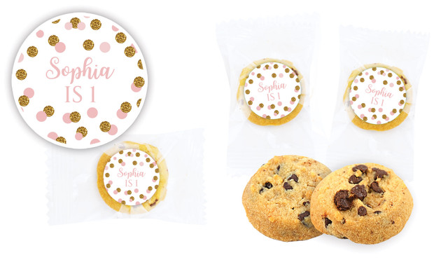 Confetti Pink And Gold Birthday Bite-Size Cookie 5g