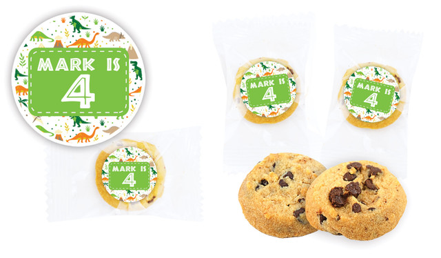 Dinosaur Background Birthday Bite-Size Cookie 5g