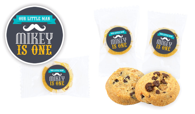 Little Man Moustache Birthday Bite-Size Cookie 5g