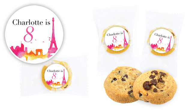 Paris Watercolour Birthday Bite-Size Cookie 5g