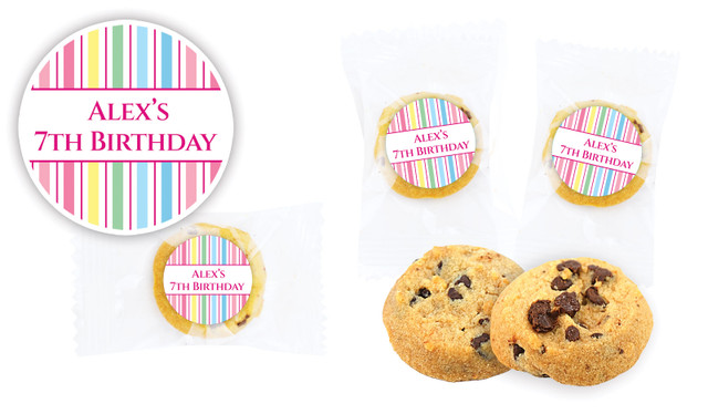 Pastel Stripe Birthday Bite-Size Cookie 5g