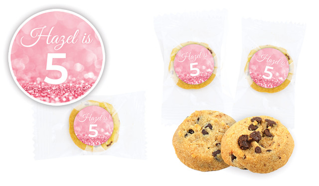 Pink Glitter Birthday Bite-Size Cookie 5g