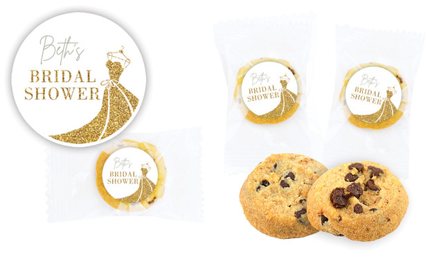 Glitter Dress Bridal Shower Bite-Size Cookie 5g