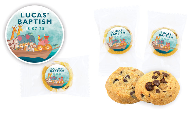 Noahs Ark Christening Bite-Size Cookie 5g