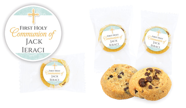 Lace Blue Communion Bite-Size Cookie 5g