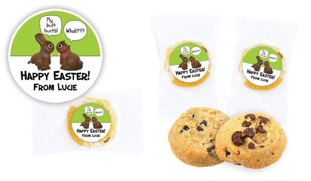 Chocolate Bunnies  Personalised Bite-Size Cookie 5g