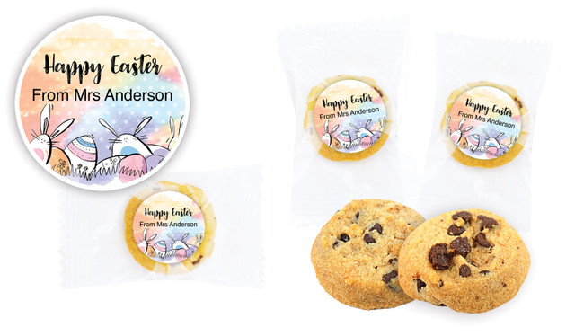 Rainbow Bunnies  Personalised Bite-Size Cookie 5g