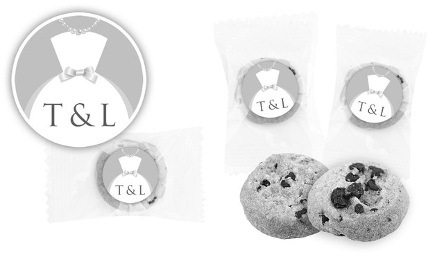 Bride & Groom Dress Wedding Bite-Size Cookie 5g
