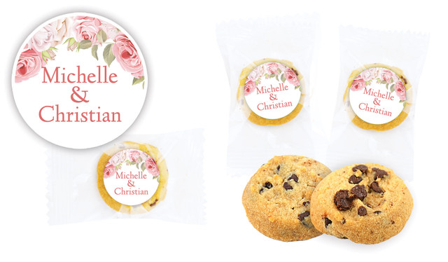 Classic Rose Border Wedding Bite-Size Cookie 5g