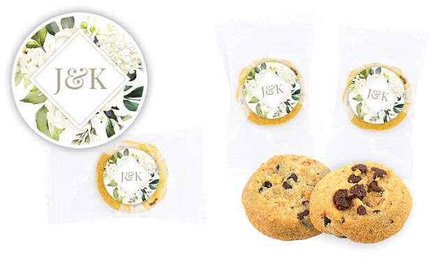 Diamond On White Roses Wedding Bite-Size Cookie 5g