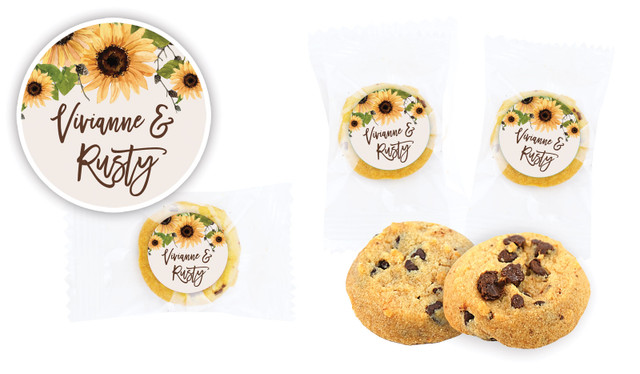 Rustic Sunflower Wedding Bite-Size Cookie 5g
