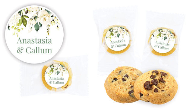 White Roses Hanging Wedding Bite-Size Cookie 5g