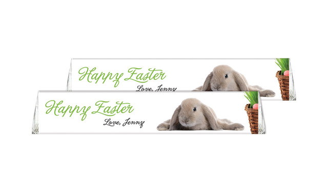 Floppy Eared Rabbit Personalised Toblerone Chocolates 50g