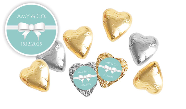 Kitchen & Co. Bridal Shower Personalised Foil Chocolate Hearts