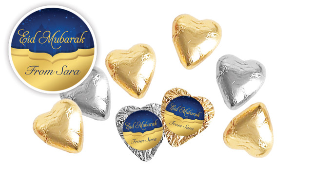 Gold City Personalised Foil Chocolate Hearts