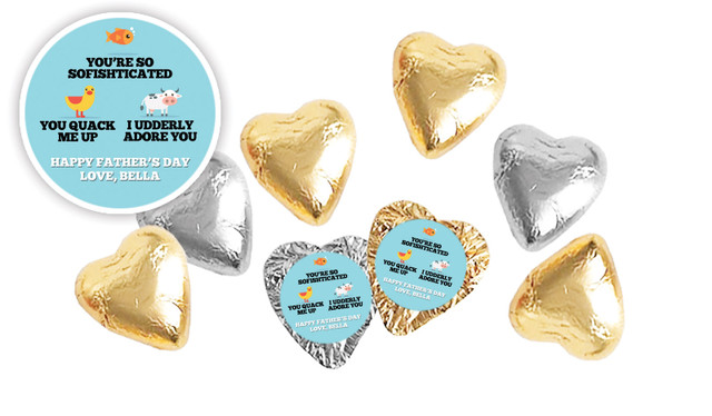 Dad Jokes Fathers Day Personalised Foil Chocolate Hearts